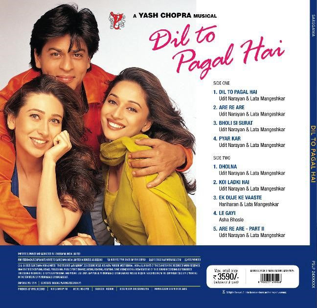 Dil To Pagal Hain Lekin – Original Soundtrack Vinyl LP | Saregama Reissue 2025 | Bollywood Musical