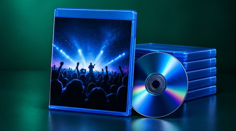 Blu-ray movie discs in blue cases, available to buy online in India