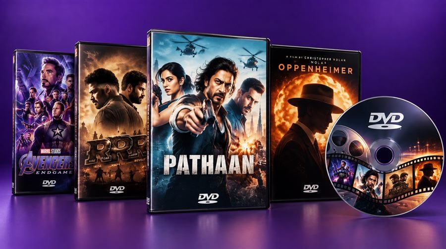DVD movie cases and disc, Bollywood and English films available to buy online in India