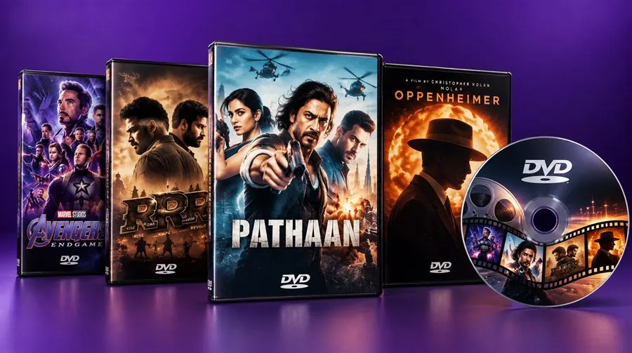 DVD movie cases and disc, Bollywood and English films available to buy online in India